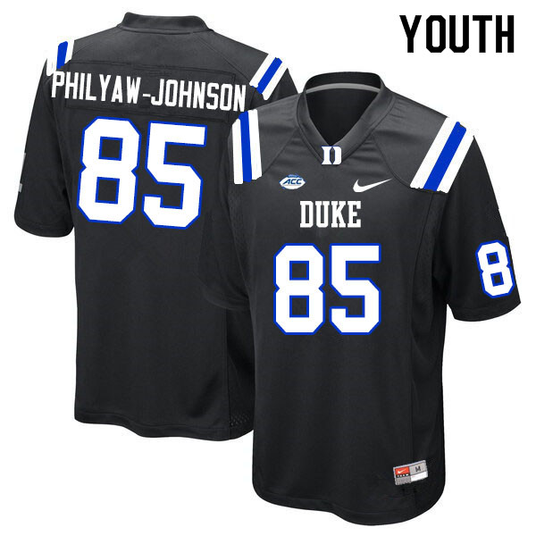 Youth #85 Damond Philyaw-Johnson Duke Blue Devils College Football Jerseys Sale-Black